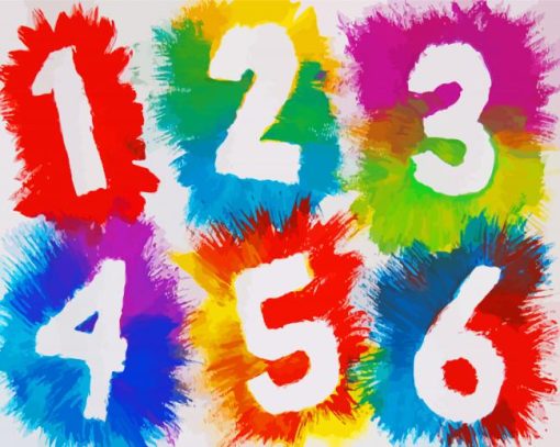 Colorful Numbers diamond painting