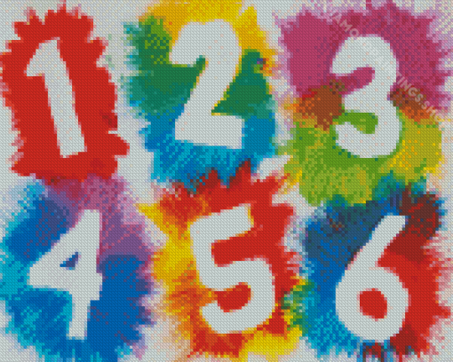 Colorful Numbers diamond painting