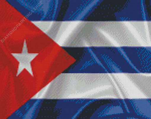 Cuban Flag diamond painting