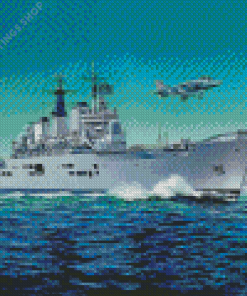 Grey British Navy Ships diamond painting
