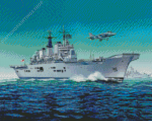 Grey British Navy Ships diamond painting