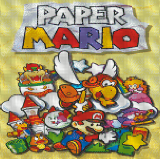 Paper Mario Poster diamond painting