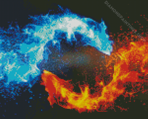 Aesthetic Fire And Ice Diamond Paintings