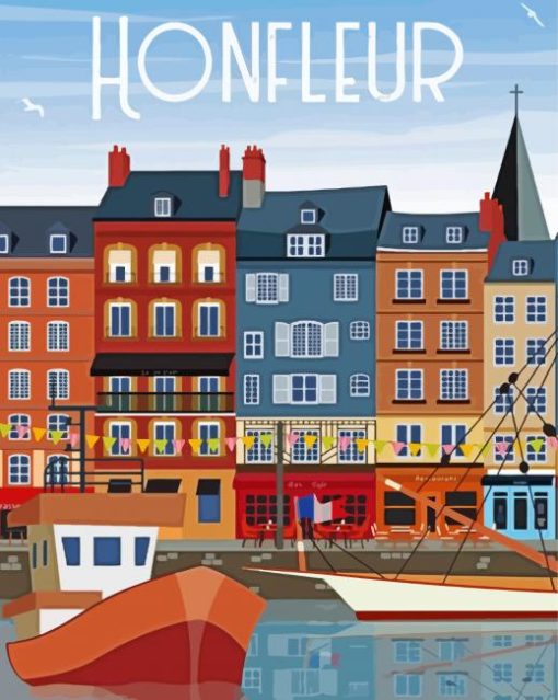 Aesthetic Honfleur Poster Diamond Paintings