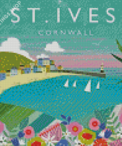 Aesthetic St Ives Bay Poster Diamond Paintings