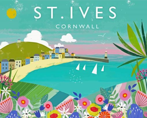 Aesthetic St Ives Bay Poster Diamond Paintings