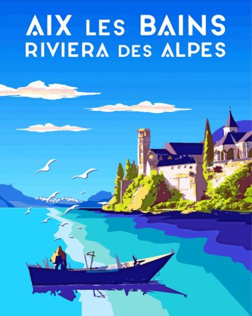 Aix Les Bains Poster Art Diamond Paintings