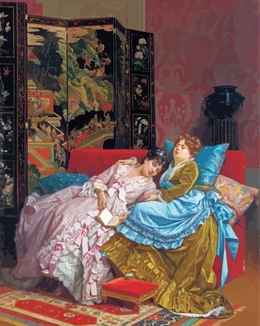 An Afternoon Idyll Auguste Toulmouche Diamond Paintings