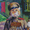 Adorable Army Cat Diamond Paintings