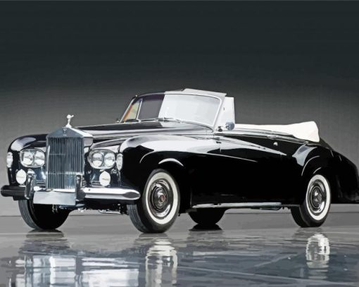 Black Vintage Rolls Royce Diamond Paintings