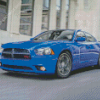 Blue 2010 Dodge Charger Car Diamond Paintings