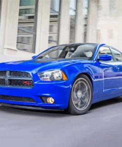 Blue 2010 Dodge Charger Car Diamond Paintings