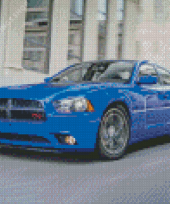 Blue 2010 Dodge Charger Car Diamond Paintings