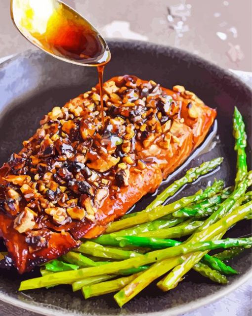 Bourbon Brown Sugar Salmon Diamond Paintings