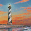 Cape Hatteras Lighthouse Illustration Diamond Paintings