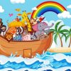 Cartoon Noah's Ark And Animals Diamond Paintings