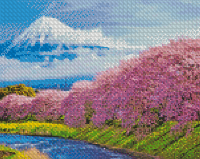 Japan Cherry Blossom 5D Diamond Paintings