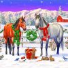 Christmas Horses Winter On The Ranch Diamond Paintings