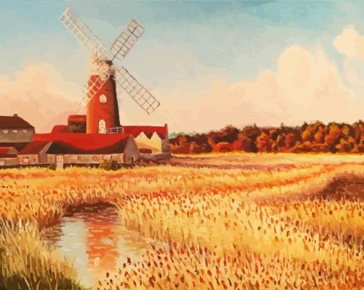 Cley Windmill Art Diamond Paintings