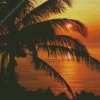 Coconut Tree Sunset Diamond Paintings