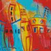 Colorful Abstract Buildings Art Diamond Paintings