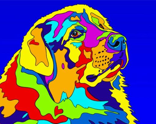 Colorful Great Pyrenees Diamond Paintings