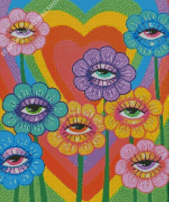 Eye Flowers Diamond Paintings