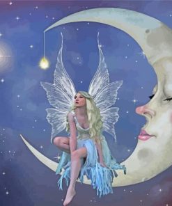 Fairy On The Moon Diamond Paintings