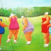 Fat Ladies In Golf Art Diamond Paintings