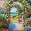 Flowers Garden Arches Diamond Paintings