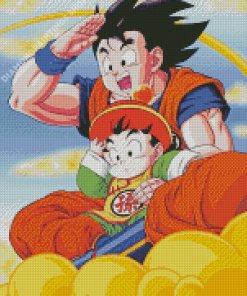 Goku And Kid On Flying Nimbus Diamond Paintings