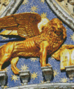 Golden Lion Of Saint Mark Diamond Paintings
