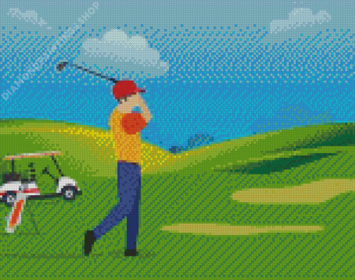 Golf Guy Diamond Paintings