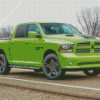 Green Mopar Truck Diamond Paintings