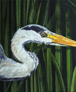 Grey Heron Head Art Diamond Paintings