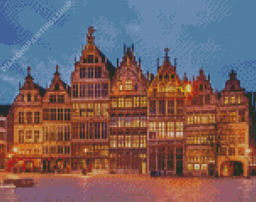 Guild Houses In Antwerp Belgium Diamond Paintings