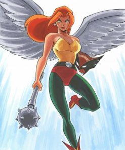 Hawkgirl Cartoon Character Diamond Paintings