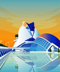 Hemisferic Theatre Valencia Spain Diamond Paintings