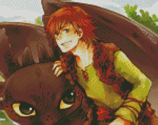 Hiccup Horrendous Haddock How to Train Your Dragon Diamond Paintings