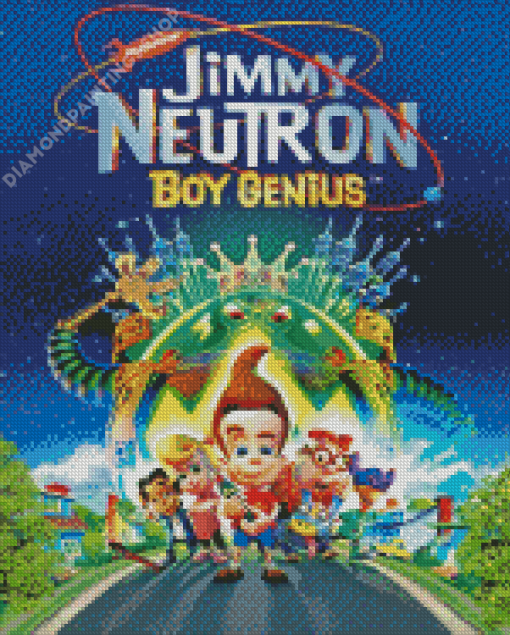 Jimmy Neutron Boy Genius Poster Diamond Paintings