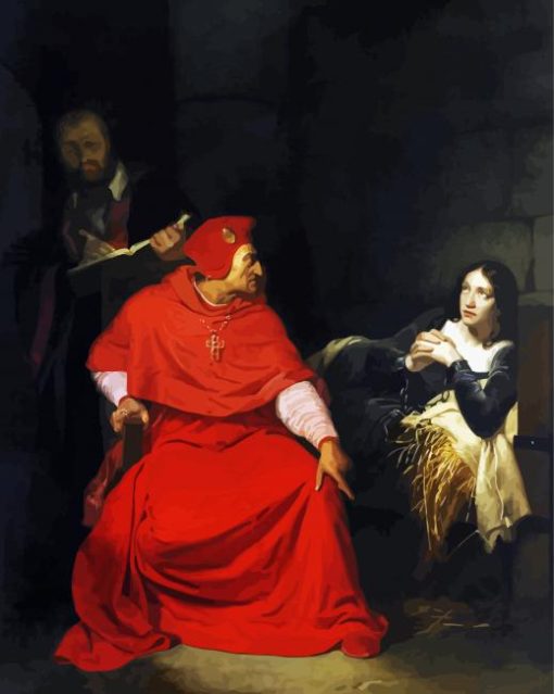 Joan Of Arc Is interrogated By The Cardinal Of Winchester In Her prison Diamond Paintings