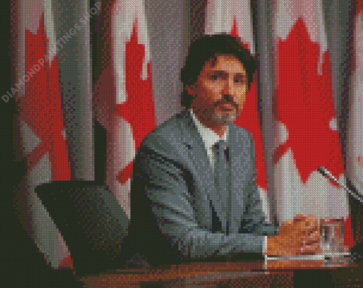 Justin Trudeau Prime Minister Of Canada Diamond Paintings