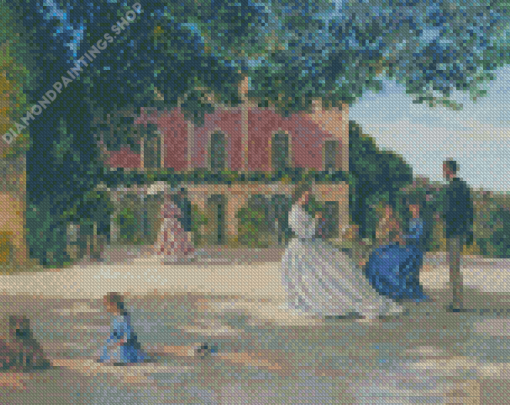 La Terrasse De Meric By Frederic Bazille Diamond Paintings