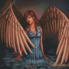 Lady With Wings In Water Diamond Paintings