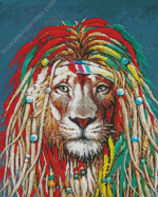 Lion With Dreadlocks Diamond Paintings