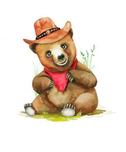 Little Cowboy Bear Diamond Paintings