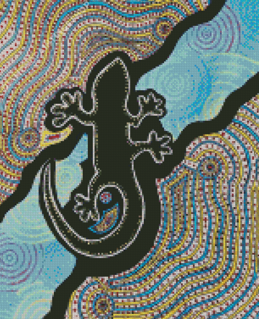 Aboriginal Lizard Art Diamond Paintings