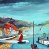 Lyme Regis Town In England Diamond Paintings