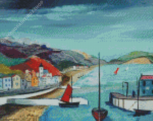 Lyme Regis Town In England Diamond Paintings