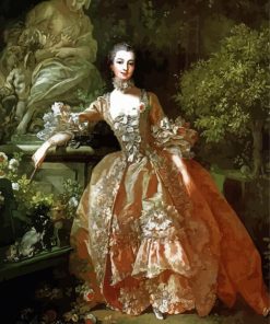 Portrait De Madame De Pompadour By Francois Boucher Diamond Paintings